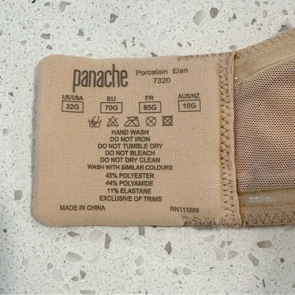 NWT Panache Seamless Porcelain Elan Strapless Bra in Nude - Size: 32G
